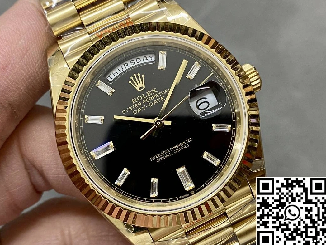 Steel Diamond Date Factory M228238-0059 Dial v5 Hourmarker QF Black Rolex Day Tungsten 0320